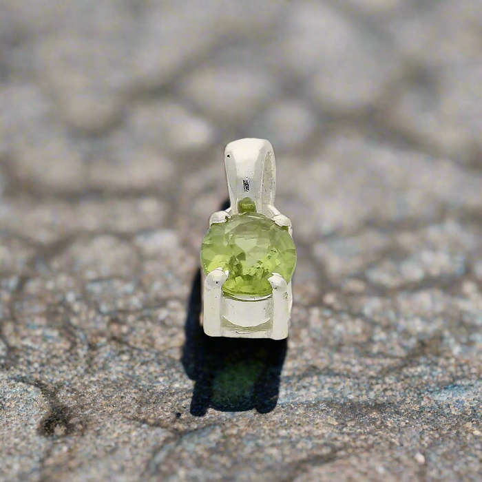 Peridot "Garden Whispers" Sterling Silver Pendant - Nature's Green Magic