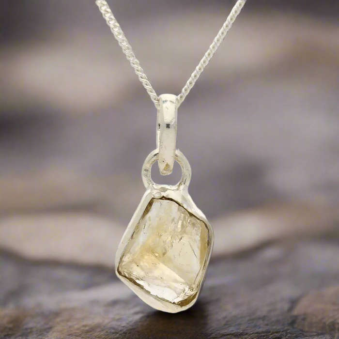 Abundance Energy - Rough Citrine Pendant