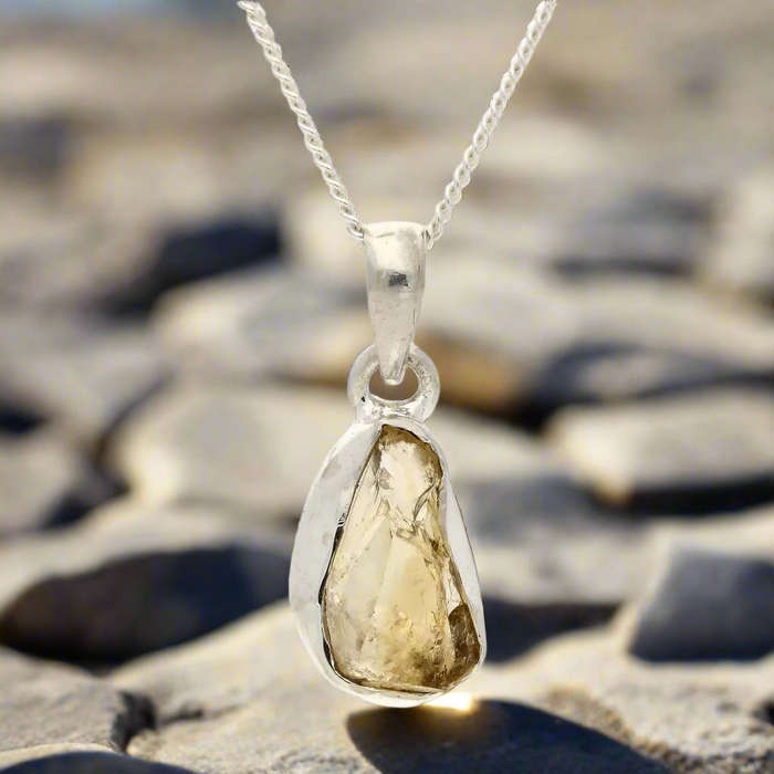 Abundance Energy - Rough Citrine Pendant