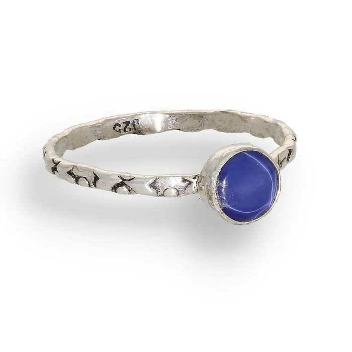 "Celestial Dreams" Sterling Silver Star Sapphire Stackable Ring - September Birthstone