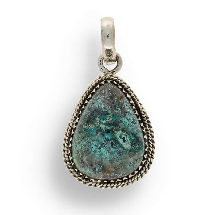 Chrysocolla Sterling Silver Pendant