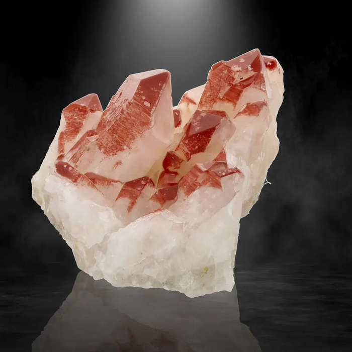 Fiery Hematite Quartz Cluster  Pellaberg, South Africa