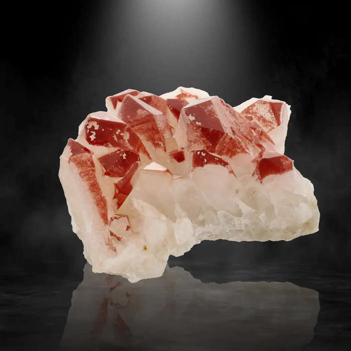 Fiery Hematite Quartz Cluster  Pellaberg, South Africa