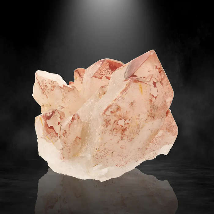 Hematite Coated Quartz Cluster from Pellaberg, Northern Cape, South Africa
