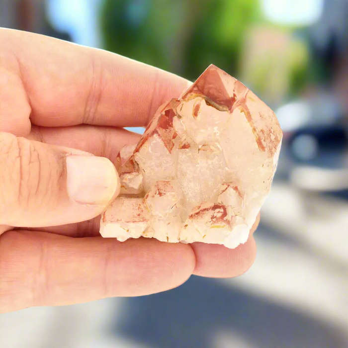 Hematite Coated Quartz Cluster from Pellaberg, Northern Cape, South Africa