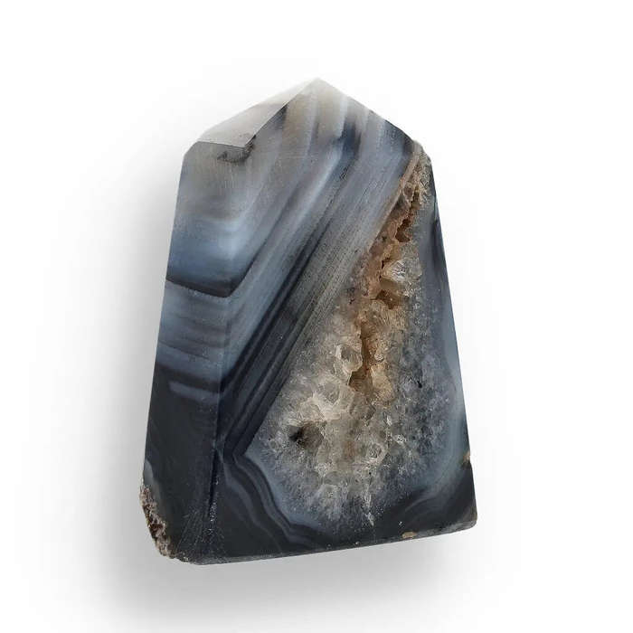 Black Agate Focus Point  Calm in Crystal Form