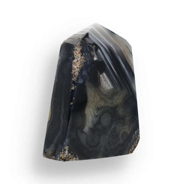 Black Agate Focus Point  Calm in Crystal Form