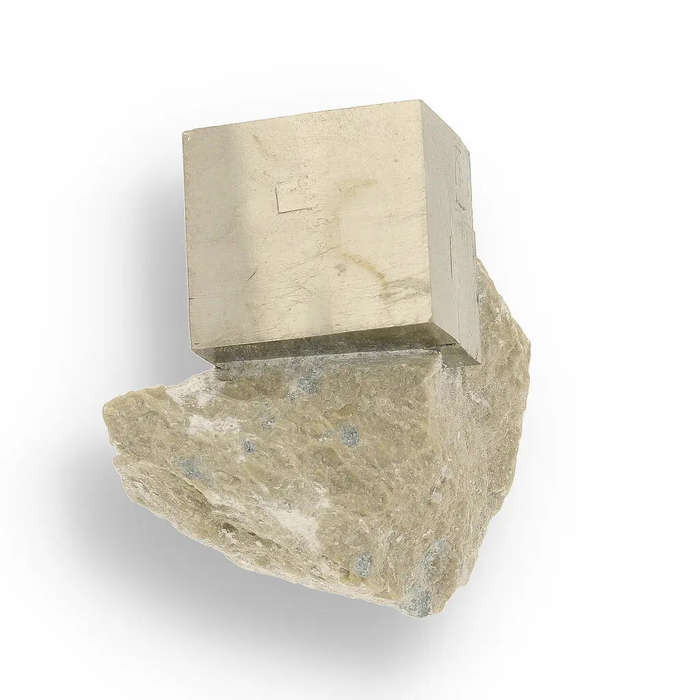 Flawless Navajún Pyrite Specimen - Cubic Crystal on Matrix