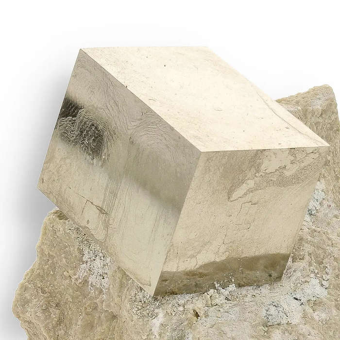 Invest Grade Navajún Pyrite - Rare Cubic Formation on Matrix