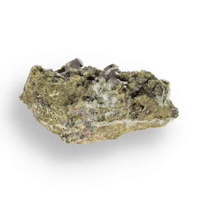 Epidote Matrix Cluster: A Stunning Green Gem from Peru