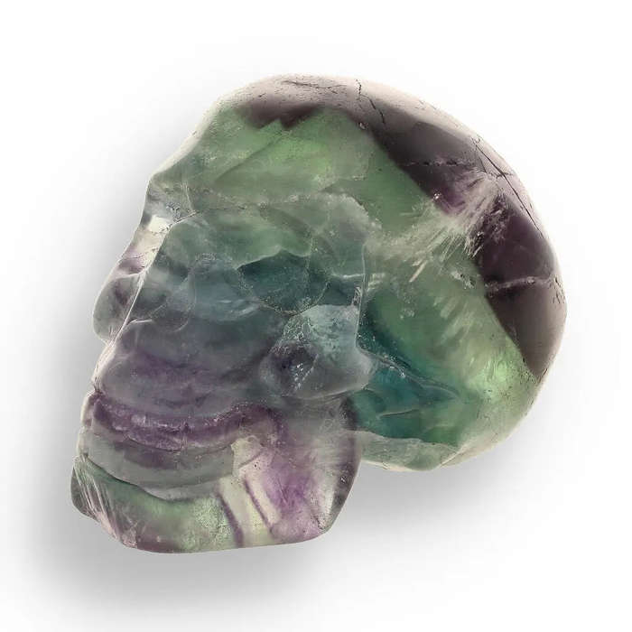 Crystal Wisdom: Hand-Carved Fluorite Skull