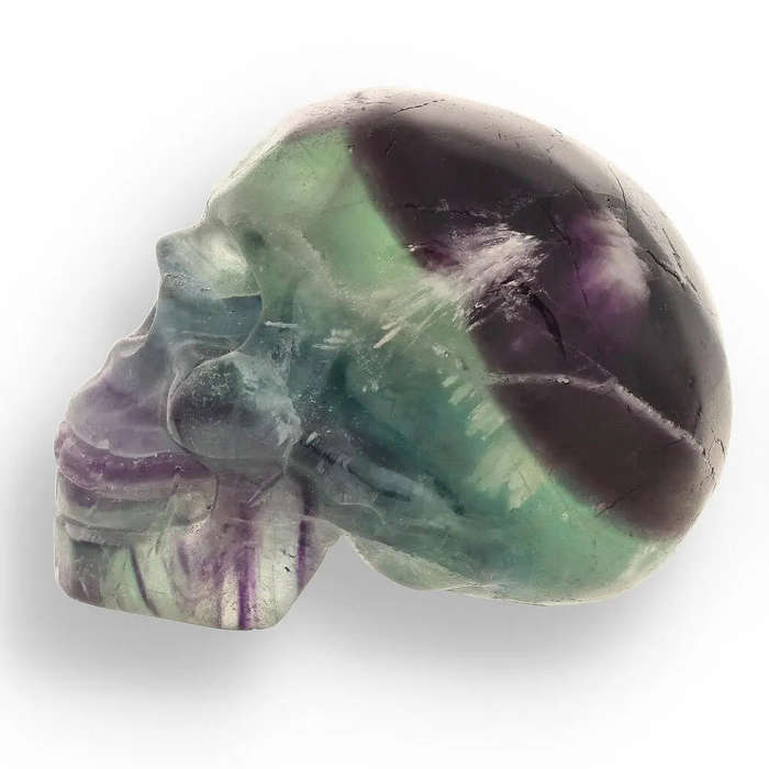 Crystal Wisdom: Hand-Carved Fluorite Skull