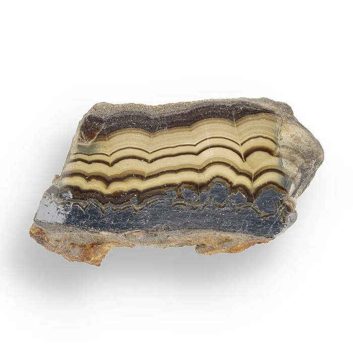 Collector's Grade Olkusz Schalenblende: Fluorescent Sphalerite, Galena & Marcasite Slice from Poland