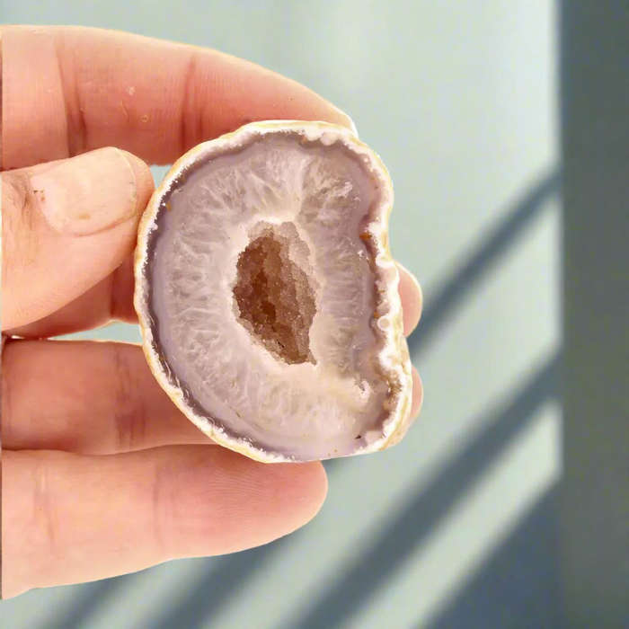 Agate Geode Polished Base from Brazil