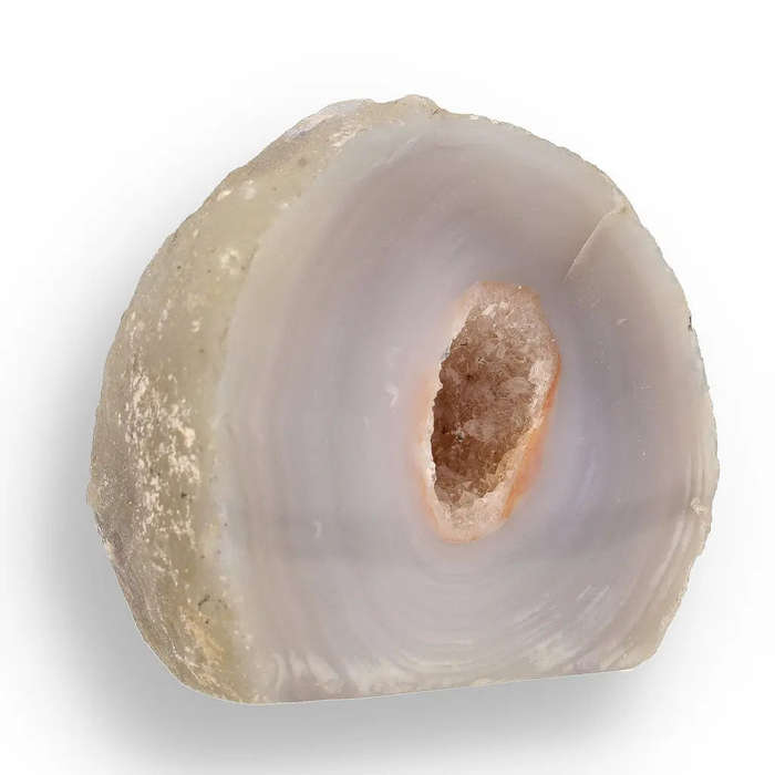 Agate Geode Secret Druzy Nest - Stunning Brazilian Banded Crystal