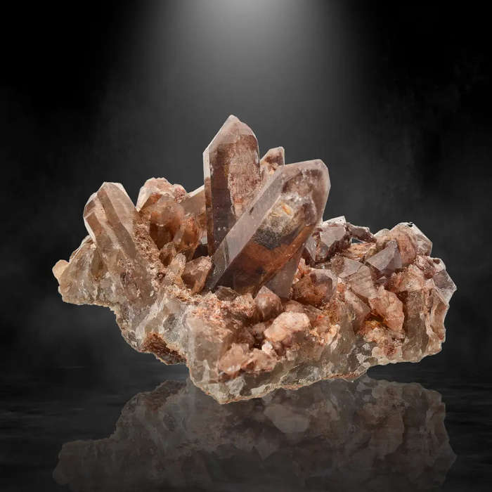 Fiery Smoky Quartz with Hematite from Namaqualand