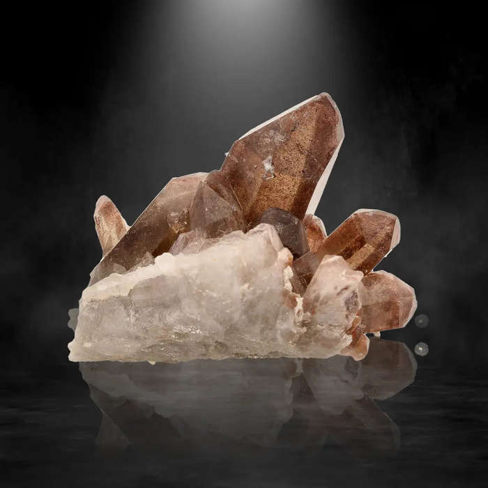 South African Smoky Hematite Quartz with Mirror Shine