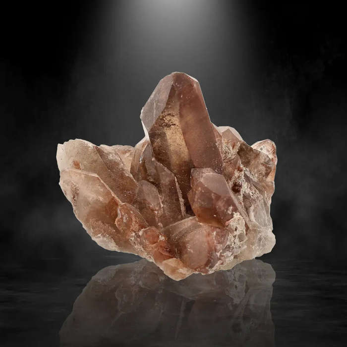 South African Smoky Hematite Quartz with Mirror Shine