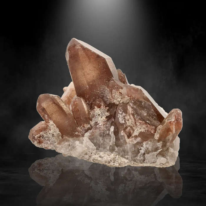 South African Smoky Hematite Quartz with Mirror Shine