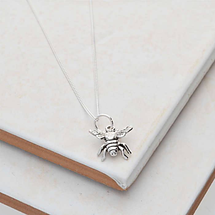 Sweet as Honey: Bee Charm Necklace in Silver
