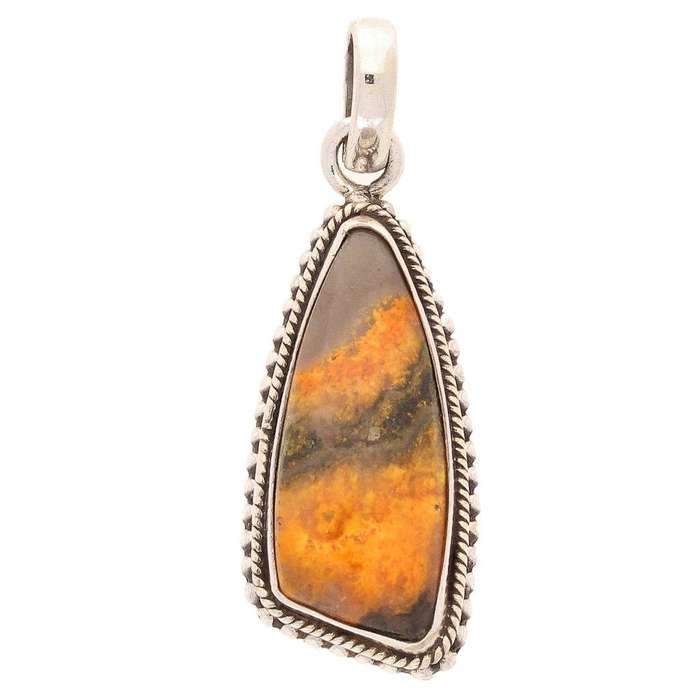 Bumble Bee Jasper Sterling Silver Pendant