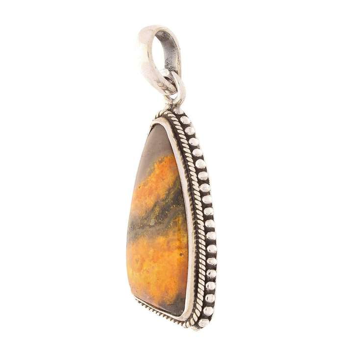 Bumble Bee Jasper Sterling Silver Pendant