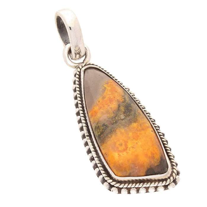 Bumble Bee Jasper Sterling Silver Pendant