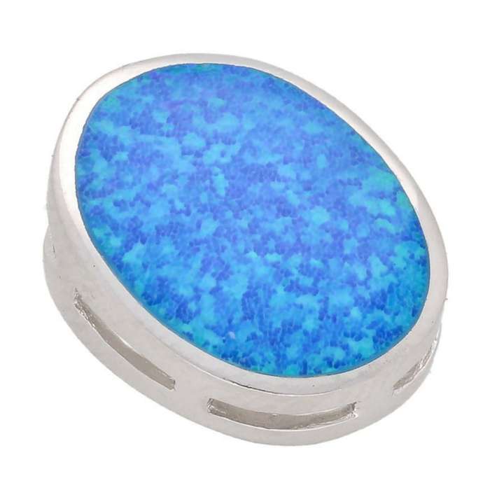 Firelight Collection: Oval Synthetic Opal Necklace