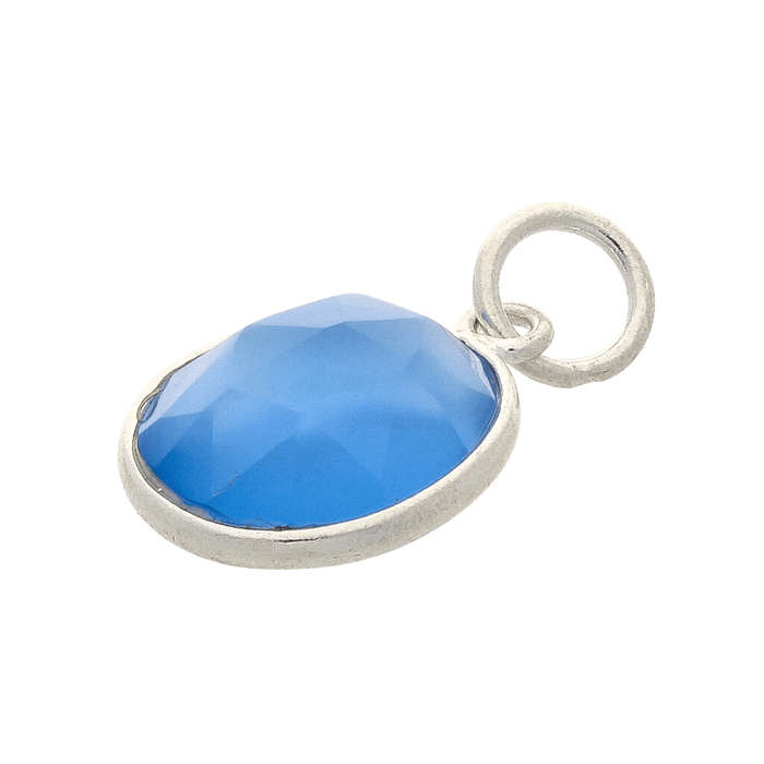 Radiant Reversible Blue Chalcedony Sterling Silver Necklace