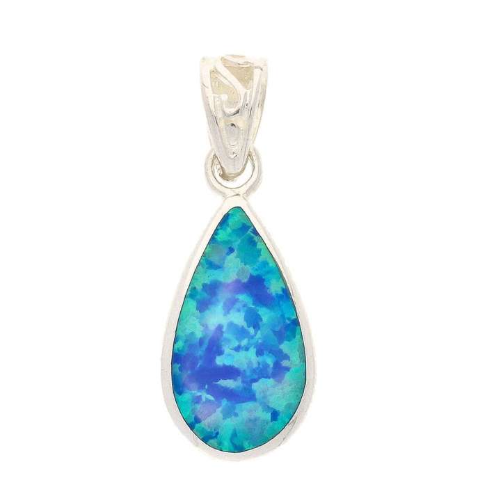Secret Garden: Teardrop Synthetic Opal Necklace