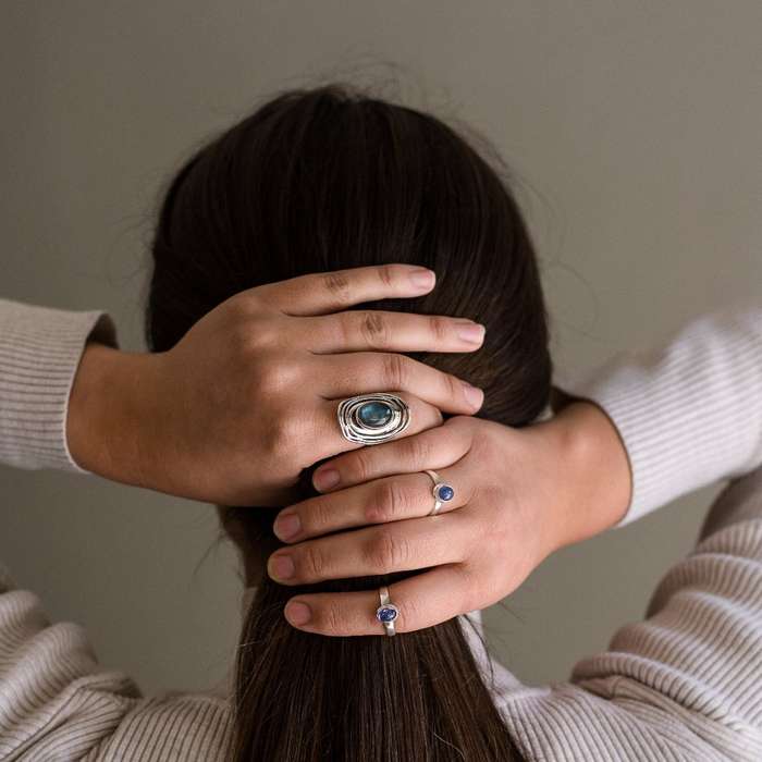 Whispering Beauty Tanzanite Silver Ring
