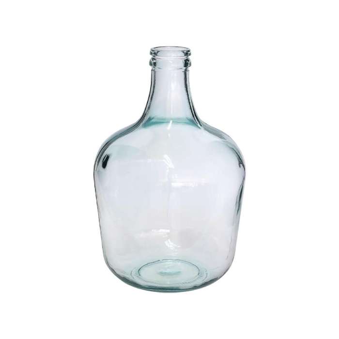 Aqua Glass Bottle Vase