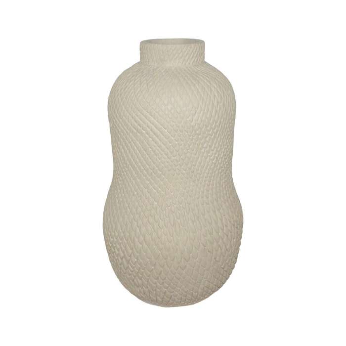 Curved Beige Texture Vase