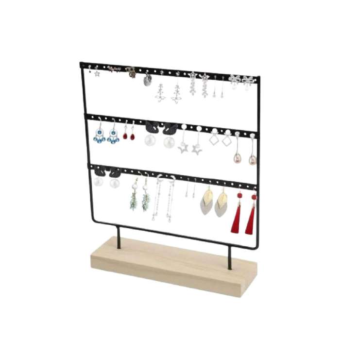 Black & Wood Earring Holder