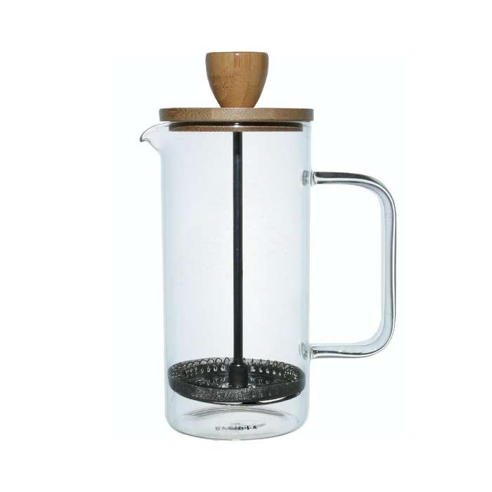 Glass Coffee Plunger with Bamboo Lid