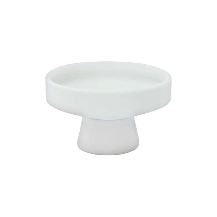 Matte White Footed Vase