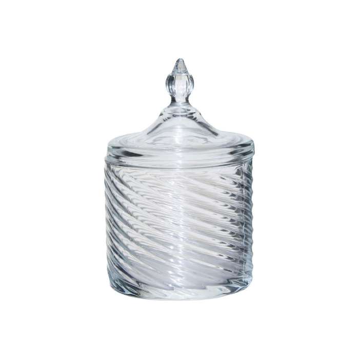 Spiral Glass Trinket Box