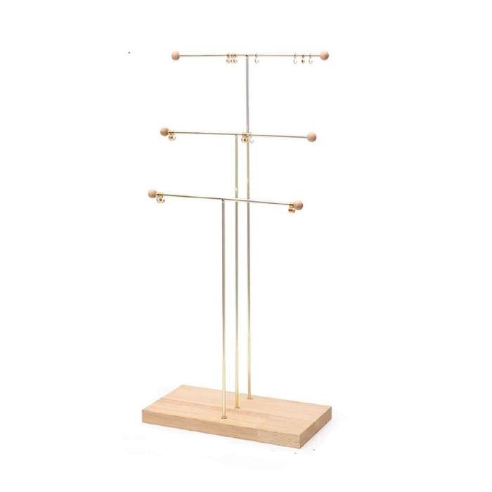 Tiered Gold Necklace Display