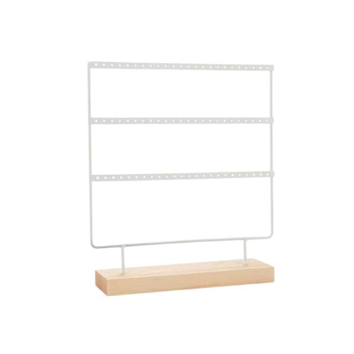 White & Wood Earring Holder