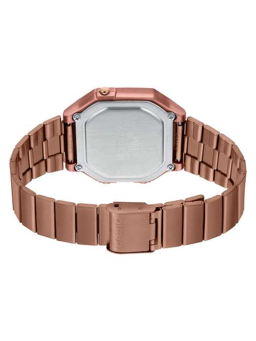 Casio Retro Digital Watch B650WC-5ADF Rose Gold Dial On Rose Gold Stainless Steel