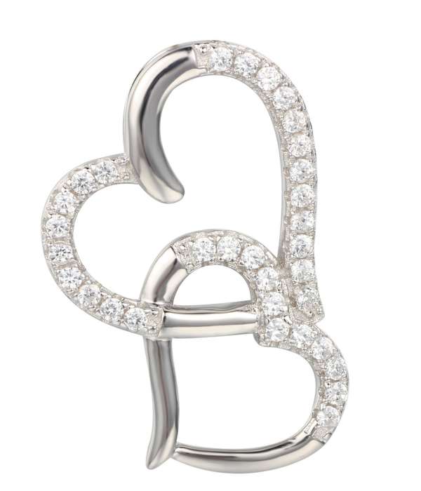 Sterling Silver Double Heart Pendant SP00006