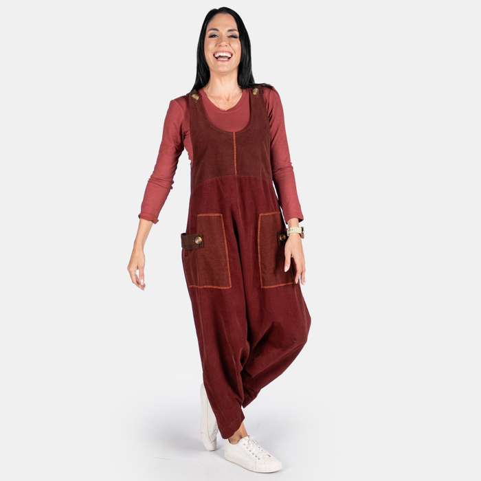 Ladies' Harem Cord Dungaree