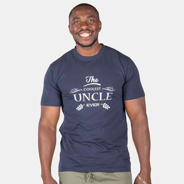 Men's Coolest Uncle Ever T-Shirt Printed Design On Front