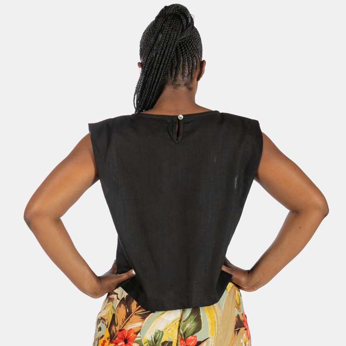 Ella Sleeveless Top with Wrap Belt