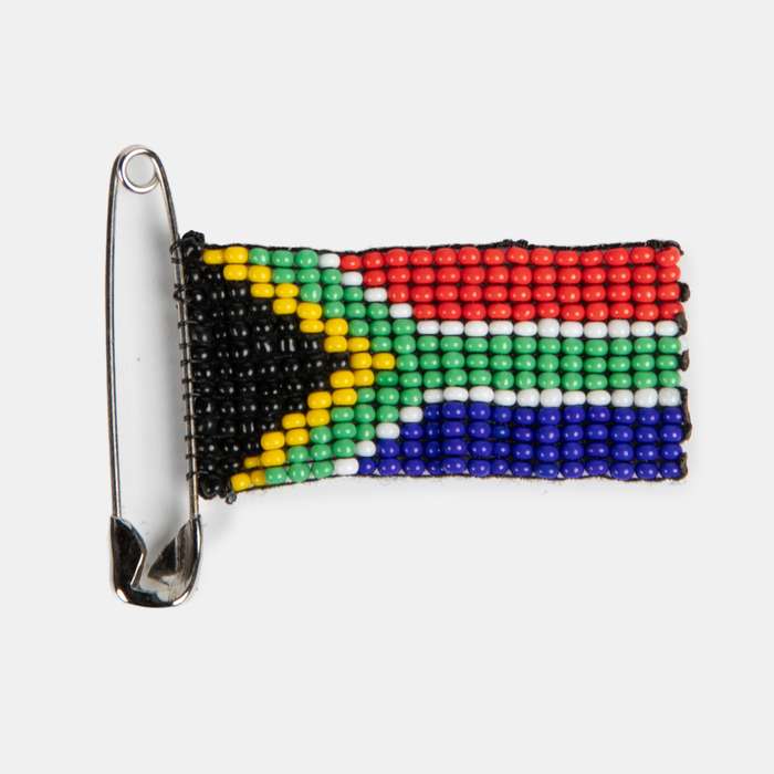 SA Flag Beaded Pin