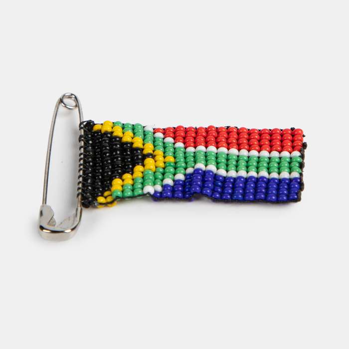 SA Flag Beaded Pin