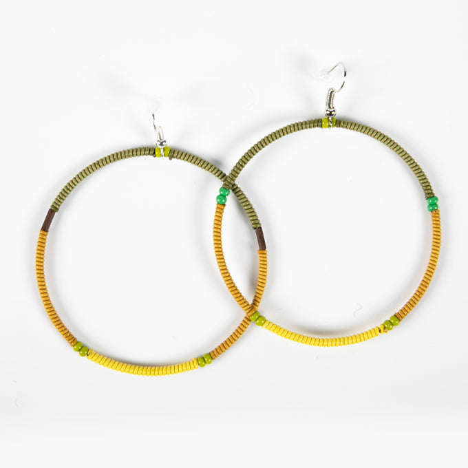 Women's Creole Earrings Large Split 2 Tone Colours