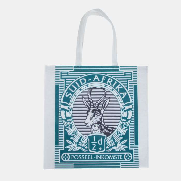 Retro South African Stamp Portfolio Recycled Bag
