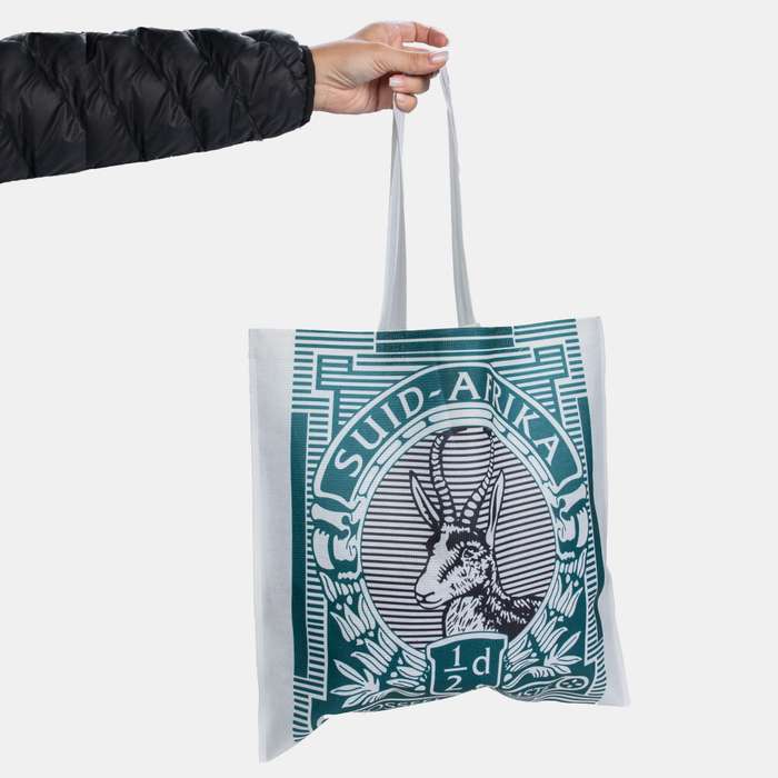 Retro South African Stamp Portfolio Recycled Bag