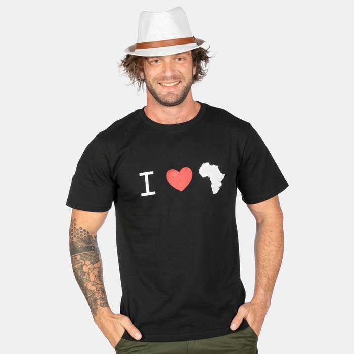Men's Graphic I Love Africa T-Shirt